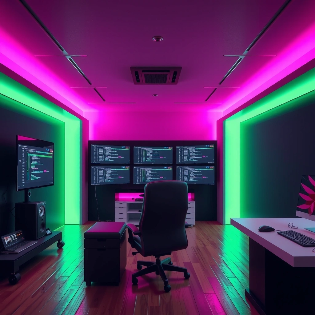 Idacher Game Development workspace background